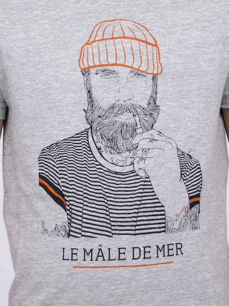 T-shirt col rond pur coton japing garçon Bleu marine+Gris chiné 7 - vertbaudet enfant 