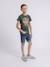 T-shirt col rond pur coton numatis garçon Bleu marine+Camel+Vert 12 - vertbaudet enfant 