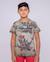 T-shirt col rond pur coton motifs nalko garçon Beige+Kaki 5 - vertbaudet enfant 