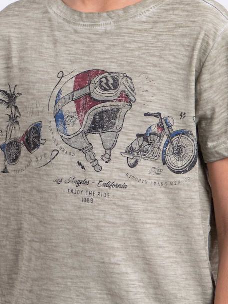 T-shirt manches courtes col rond pur coton noumarty garçon Beige+Gris 3 - vertbaudet enfant 