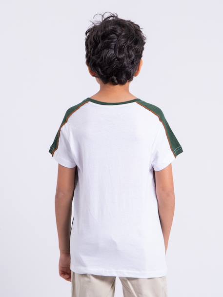 T-shirt manches courtes pur coton nabalia garçon Bleu marine+Kaki+Vert 10 - vertbaudet enfant 