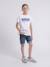 T-shirt col rond pur coton notelox garçon Blanc+Jaune+Rouge 4 - vertbaudet enfant 