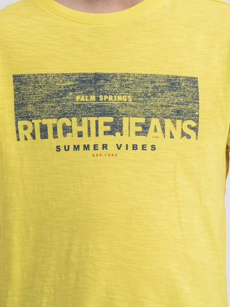 T-shirt col rond pur coton notelox garçon Blanc+Jaune+Rouge 7 - vertbaudet enfant 