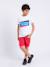 T-shirt manches courtes col rond pur coton noblake garçon Blanc+Gris clair+Noir 4 - vertbaudet enfant 