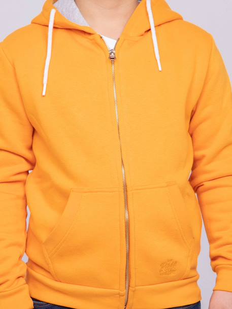 Sweat zippé capuche wams garçon Bleu marine+Gris chine+Orange 11 - vertbaudet enfant 