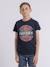T-shirt col rond pur coton numatis garçon Bleu marine+Camel+Vert 1 - vertbaudet enfant 