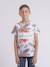 T-shirt col rond niritix garçon Bleu+Corail 5 - vertbaudet enfant 
