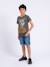 T-shirt manches courtes col rond pur coton noumick garçon Bleu marine+Gris+Kaki 12 - vertbaudet enfant 