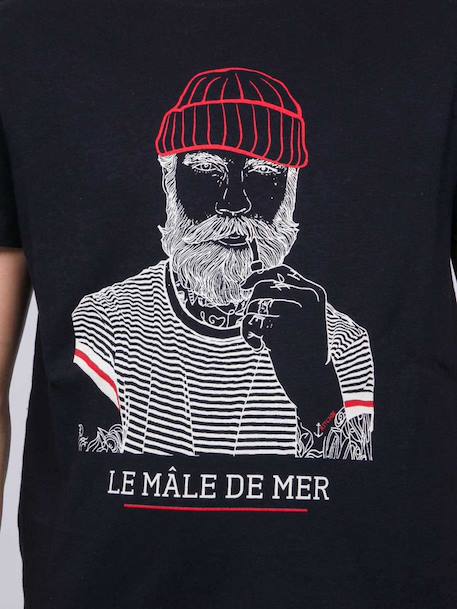 T-shirt col rond pur coton japing garçon Bleu marine+Gris chiné 3 - vertbaudet enfant 