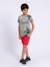 T-shirt manches courtes col rond pur coton nerwik garçon Beige+Kaki 4 - vertbaudet enfant 