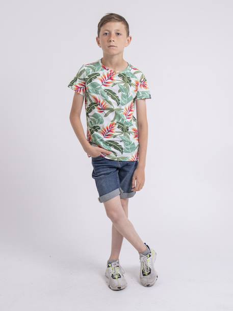 T-shirt col rond nirindo garçon Bleu+Vert 8 - vertbaudet enfant 
