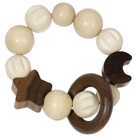 Hochet bois flexible lune et étoile Multi-coloured 2 - vertbaudet enfant 