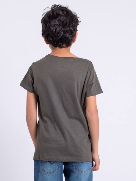 T-shirt manches courtes col rond pur coton noumick garçon Bleu marine+Gris+Kaki 10 - vertbaudet enfant 