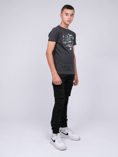 T-shirt col rond pur coton joumea garçon Bordeaux+Gris foncé+Kaki 8 - vertbaudet enfant 