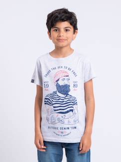 Garçon-T-shirt, polo, sous-pull-T-shirt-T-shirt manches courtes col rond pur coton nuplaton garçon