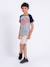 T-shirt manches courtes col rond pur coton nechin garçon Bleu marine+Rouge+Vert 4 - vertbaudet enfant 