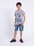 T-shirt manches courtes col rond pur coton noumick garçon Bleu marine+Gris+Kaki 8 - vertbaudet enfant 