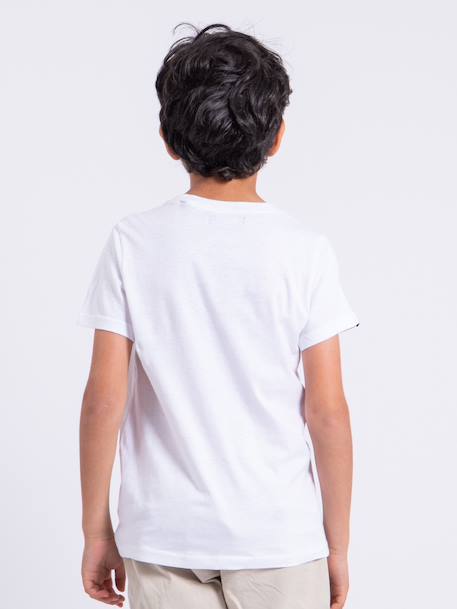 T-shirt manches courtes col rond pur coton neder garçon Blanc+Bleu marine+Kaki 2 - vertbaudet enfant 