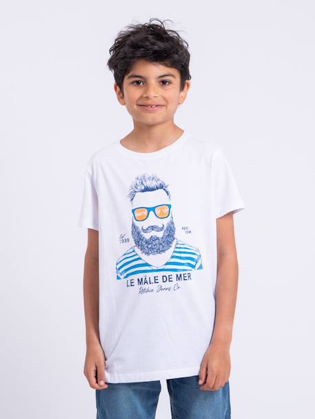 Garçon-T-shirt manches courtes col rond pur coton nabarzu garçon