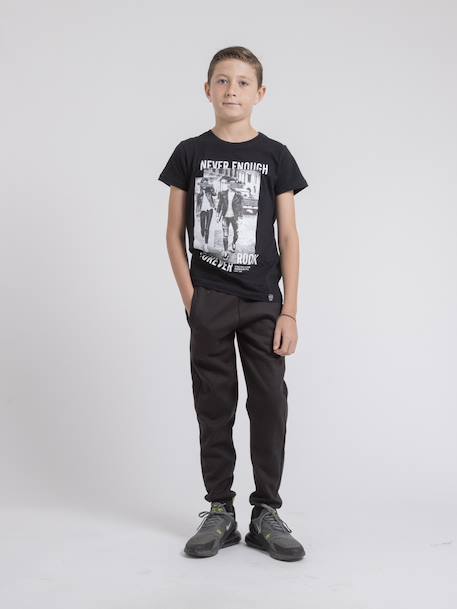 Pantalon molleton vercout garçon Gris foncé+Noir 8 - vertbaudet enfant 