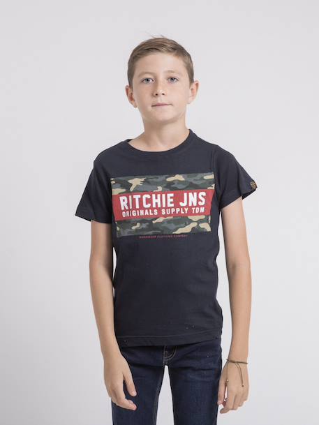 Garçon-T-shirt col rond pur coton jardin garçon