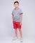 T-shirt col rond pur coton nobiwone garçon Gris chine+Rouge 4 - vertbaudet enfant 