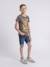 T-shirt col rond pur coton neverso garçon Bleu marine+Kaki+Rouge 8 - vertbaudet enfant 