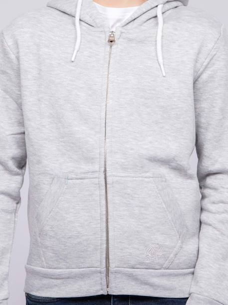 Sweat zippé capuche wams garçon Bleu marine+Gris chine+Orange 7 - vertbaudet enfant 