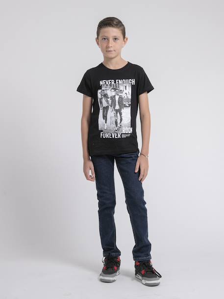 Jean coupe ajustée salagnon garçon Bleu foncé 4 - vertbaudet enfant 