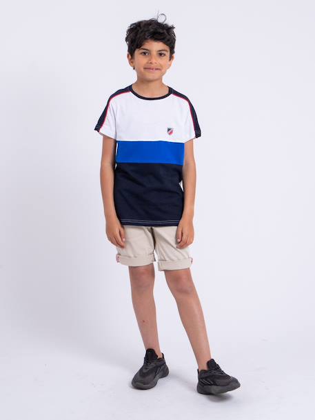 T-shirt manches courtes pur coton nabalia garçon Bleu marine+Kaki+Vert 4 - vertbaudet enfant 