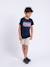 T-shirt manches courtes col rond pur coton nipeter garçon Blanc+Bleu marine+Jaune 8 - vertbaudet enfant 