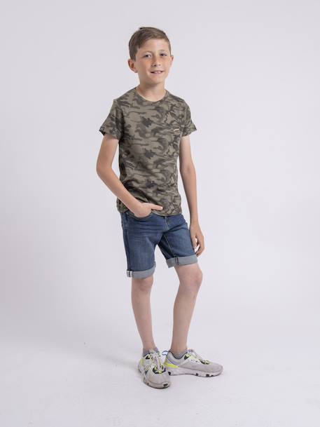 T-shirt col rond nilimour garçon Gris+Kaki 8 - vertbaudet enfant 