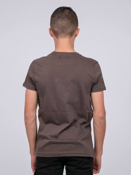 T-shirt col rond pur coton jocturne garçon Bleu marine+Gris foncé+Kaki 10 - vertbaudet enfant 