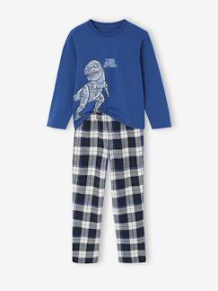 -Pyjama Garçon Flanelle Imprimé Dinosaures