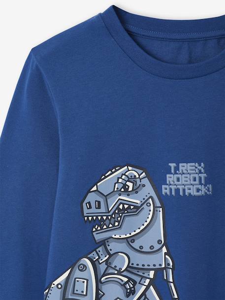 Pyjama Garçon Flanelle Imprimé Dinosaures marine 4 - vertbaudet enfant 
