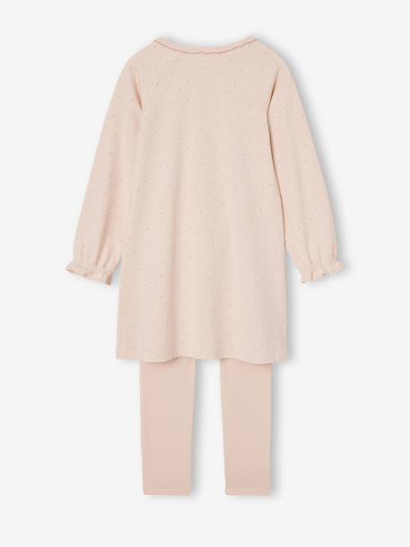 Lot de 2 pyjamas chemises de nuit + leggings fille rose pâle 6 - vertbaudet enfant 