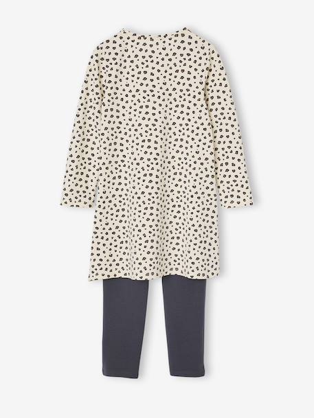Lot de 2 pyjamas chemises de nuit legging léopard écru 6 - vertbaudet enfant 