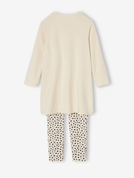 Lot de 2 pyjamas chemises de nuit legging léopard écru 5 - vertbaudet enfant 