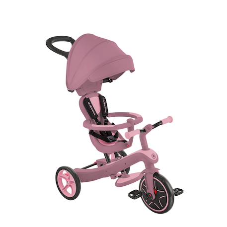 Tricycle explorer 4en1 évolutif essential Rose berry+Vert pistache 1 - vertbaudet enfant 