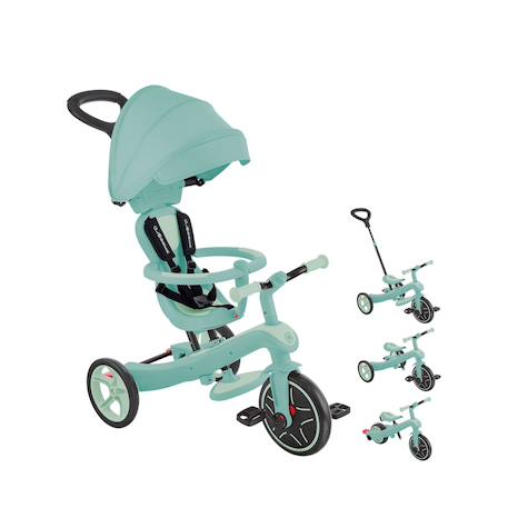 Tricycle explorer 4en1 évolutif essential Rose berry+Vert pistache 8 - vertbaudet enfant 