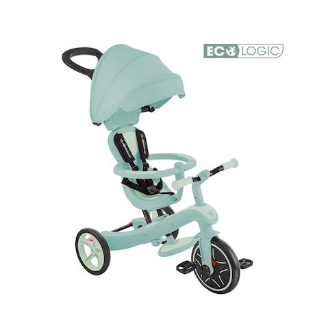 Tricycle évolutif explorer 4 en 1 deluxe eco Rose berry+Vert pistache 9 - vertbaudet enfant 