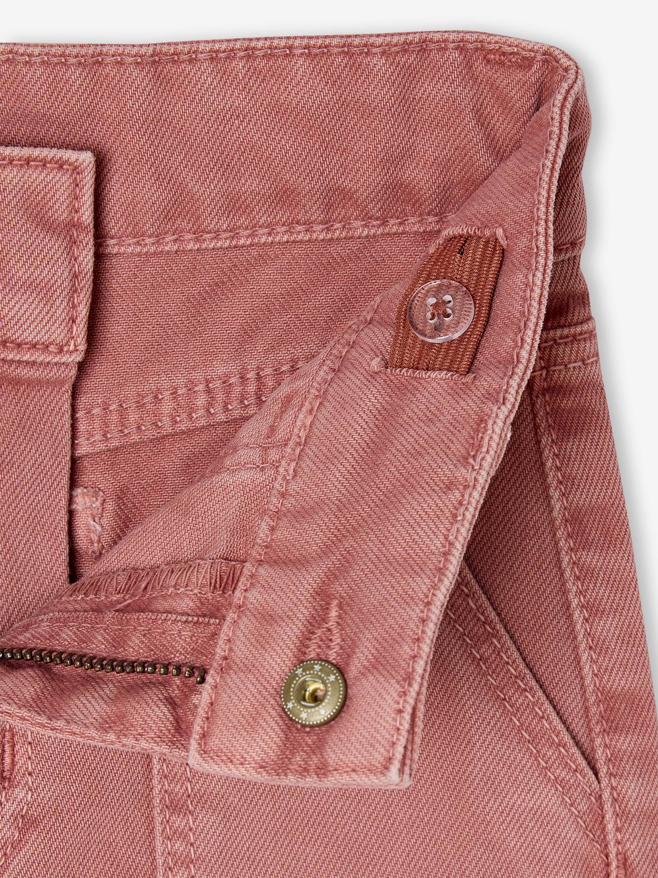 Pantalon Large Morphologique Pour Fille Vertbaudet - Taille Ajustable, Zip Et Pression, Jambes Larges, Poches Plaquées - 6