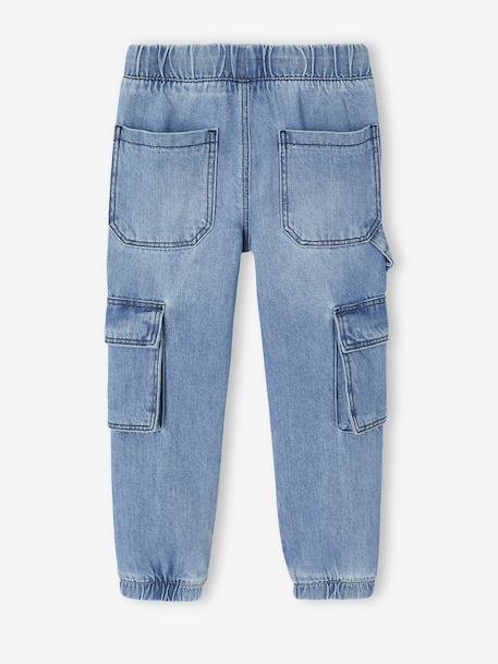 Pantalon denim loose battle garçon double stone 2 - vertbaudet enfant 