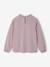 Tee-shirt blouse fille détail broderie anglaise manches longues bleu pâle+écru+marine+mauve+vert foncé 14 - vertbaudet enfant 
