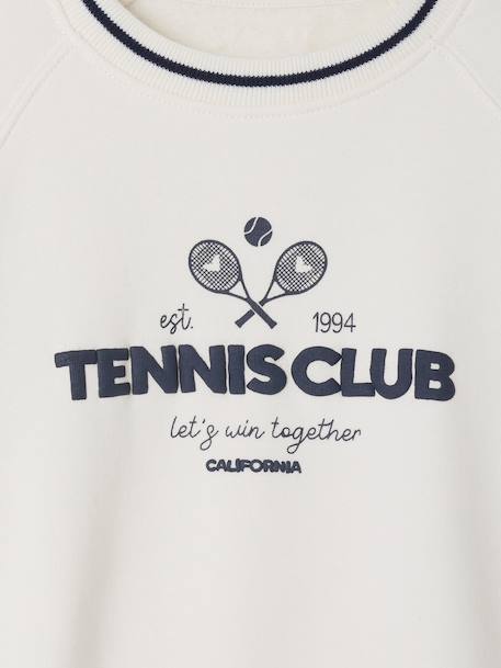 Sweat sport motif tennis club fille écru 4 - vertbaudet enfant 