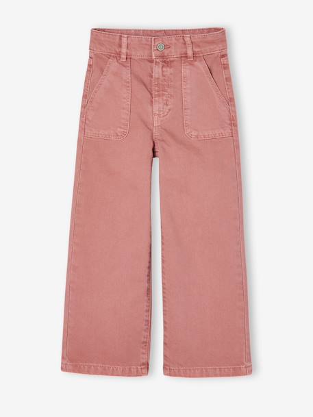 Pantalon fille large MorphologiK fin corail+kaki+vieux rose 11 - vertbaudet enfant 