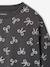 Tee-shirt crop top fille manches longues anthracite+écru 3 - vertbaudet enfant 
