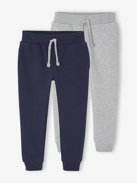 Lot de 2 pantalon jogging garçon marine 1 - vertbaudet enfant 