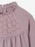 Tee-shirt blouse fille détail broderie anglaise manches longues bleu pâle+écru+marine+mauve+vert foncé 15 - vertbaudet enfant 