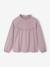 Tee-shirt blouse fille détail broderie anglaise manches longues bleu pâle+écru+marine+mauve+vert foncé 13 - vertbaudet enfant 
